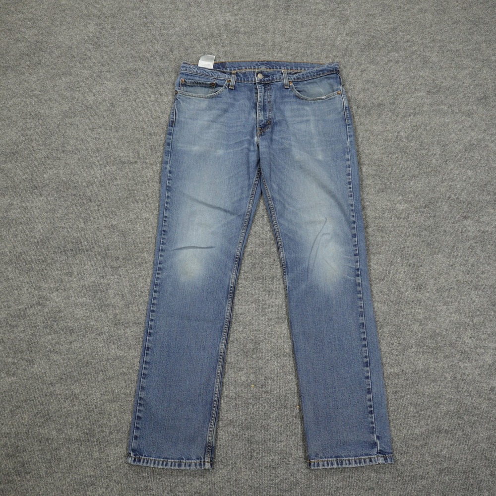 Levi's Jeans Mens 36x32 Blue Straight Leg Stretch Medium Wash Denim